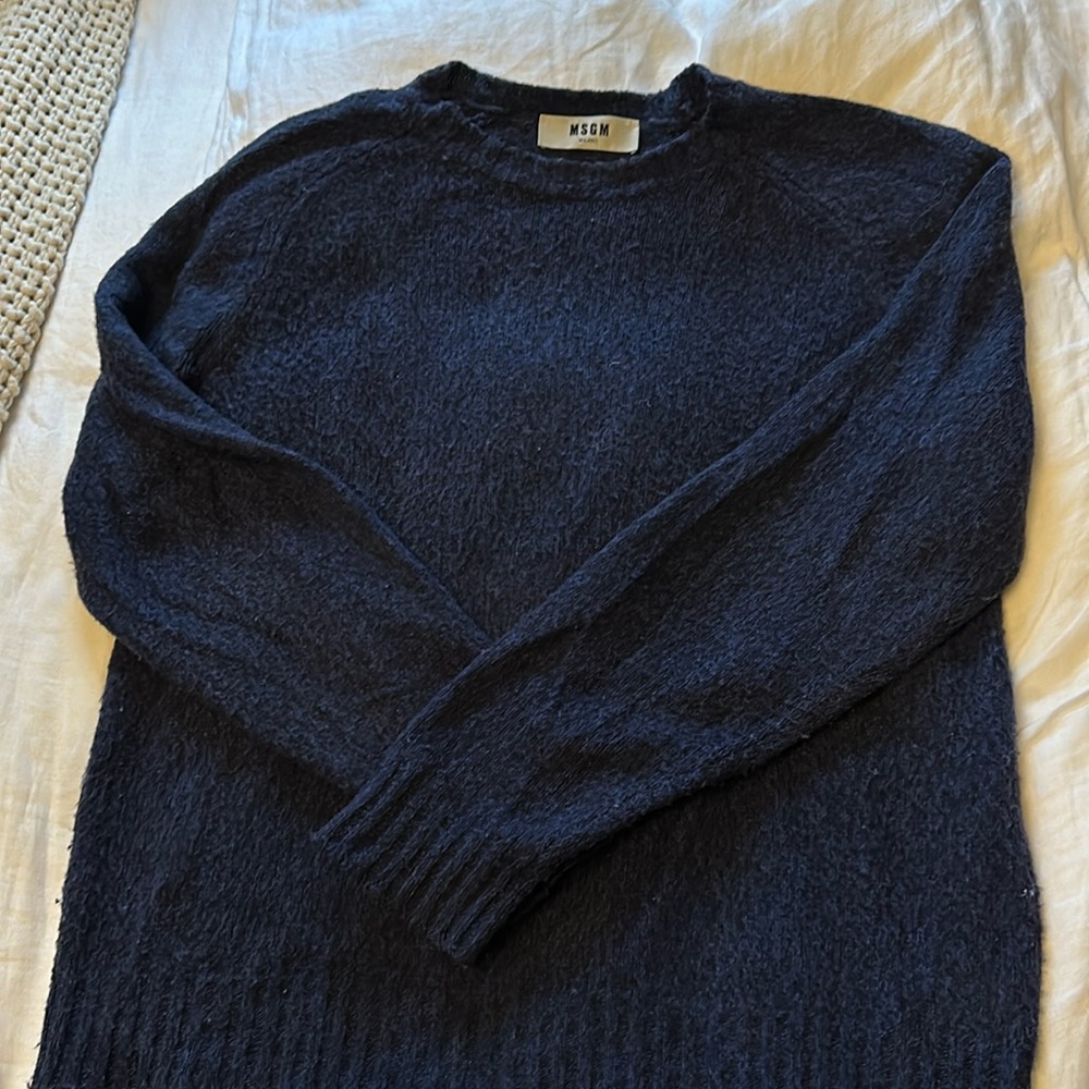 MSGM crewneck wool navy sweater M